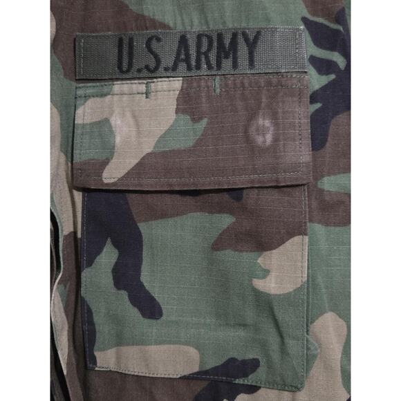 US Army BDU Jacket Medium Long 8415-01-390-8549 Woodland Camo WOLFE Patches - Picture 5 of 7